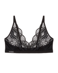 Black Wicked bralette with geometric lace cups by ZHE
